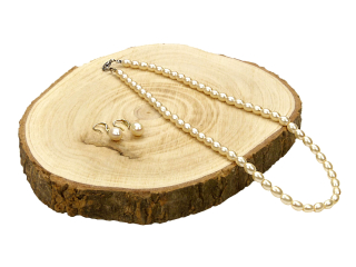 Perla riečna set - náhrdelník, naušnice